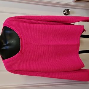LISA & ROSE Women's Bright Pink Sweater - XL